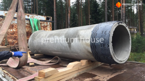 Устройство вьезда на участок. Укладка трубы ж.б. - 5