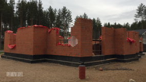 Кладка стен из кирпича 1 этажа - 8