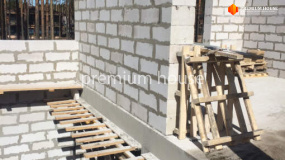 Стены газобетон 2 этажа дома. Охта с баней - 4