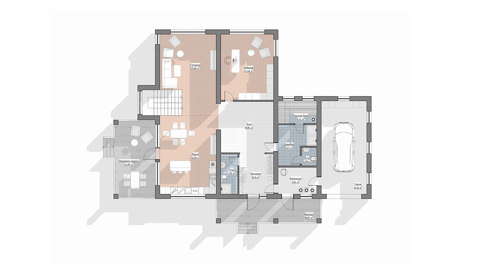 Планировка 1 этаж