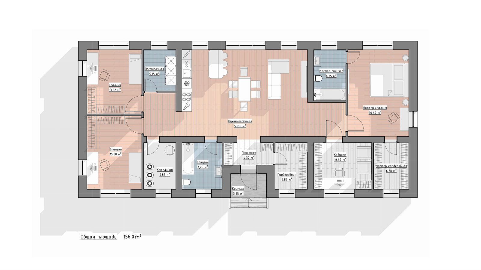 Планировка 1 этаж