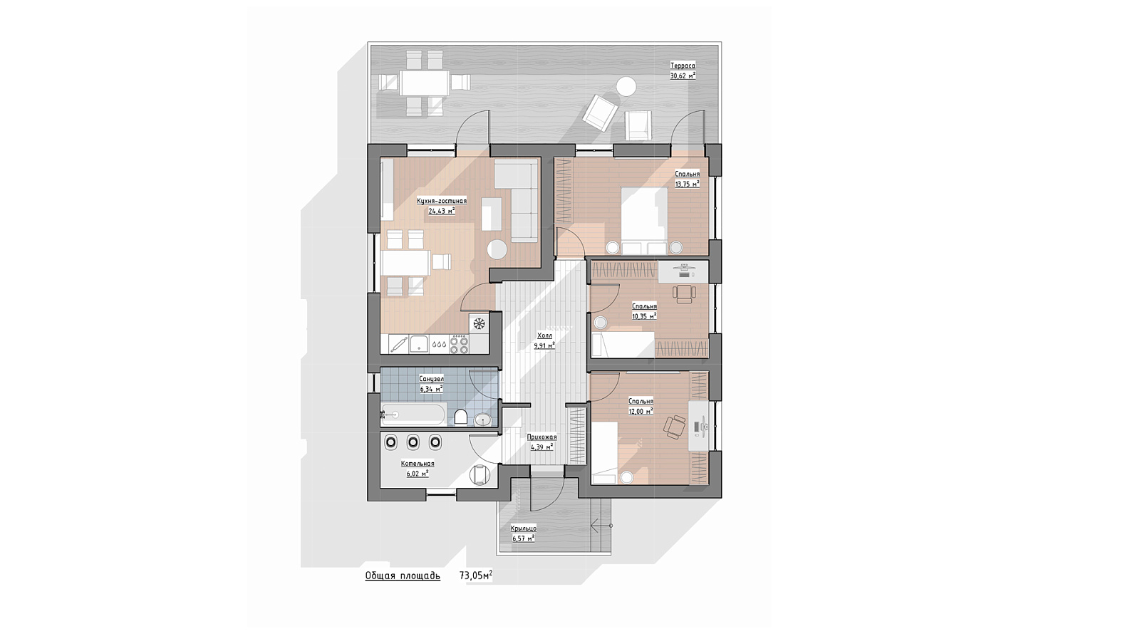 Планировка 1 этаж