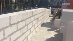 Стены газобетон 2 этажа дома. Охта с баней - 2