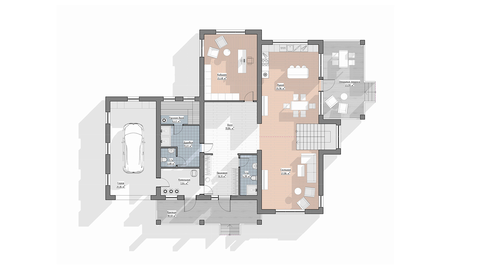 Планировка 1 этаж