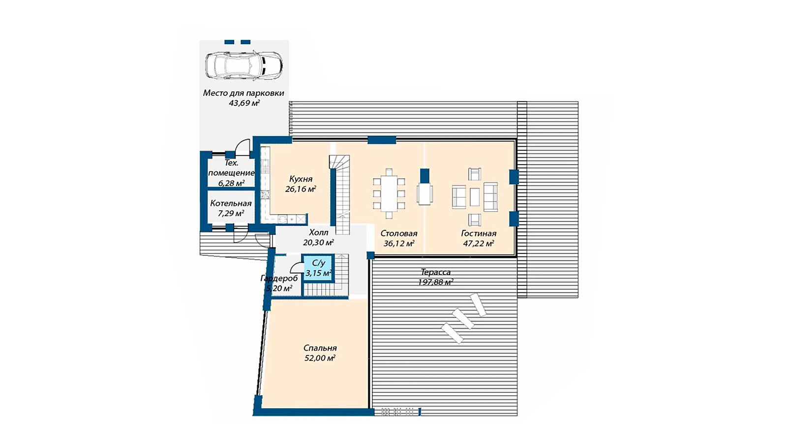 Планировка 1 этаж