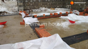 Кладка цокольного этажа. Дом под Всеволожском - 1