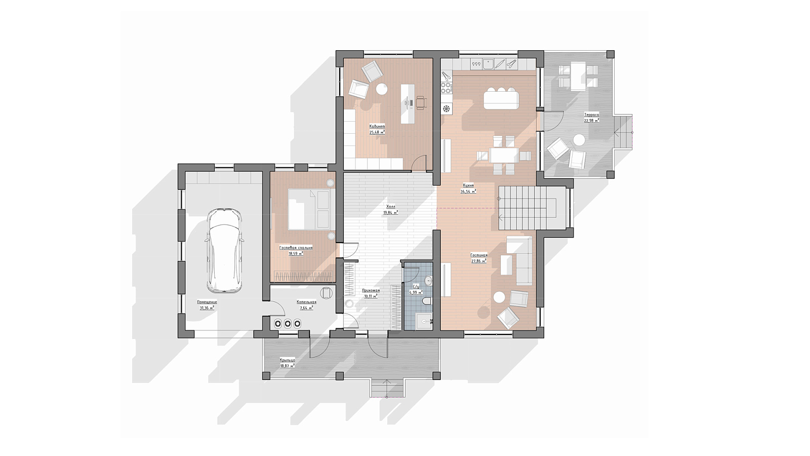 Планировка 1 этаж