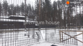 Прогрев бетона. Монолитные стены и колонны 1-го этажа. Дом Райт - 2