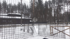 Прогрев бетона. Монолитные стены и колонны 1-го этажа. Дом Райт - 2